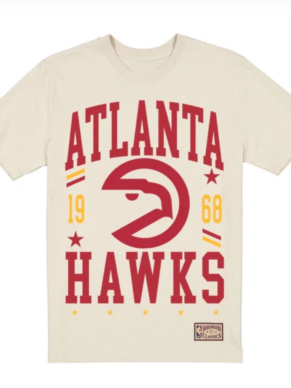 Atlanta Hawks Men’s Cream New Era Graphic Tee